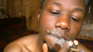 AFRICAN TEEN SMOKING WEED AND GETTING HIGH - porn video