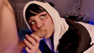 I will play with your foreskin and then swallow your cum - porn video