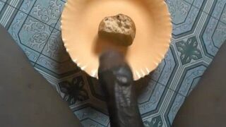 CUM ON MY SNACK BEFORE EATING IT - porn video